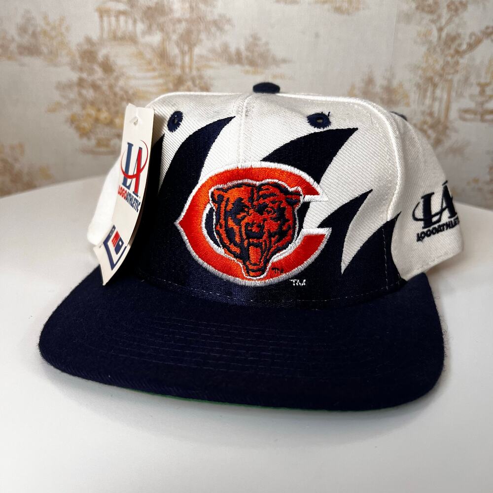 Vintage 90s Chicago Bears Sharktooth Hat | NWT Logo Athletic Snapback | OSFA